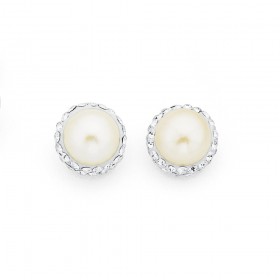 Crystal-and-Freshwater-Pearl-Sterling-Silver-Studs on sale