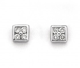 9ct-White-Gold-Diamond-Square-Stud-Earrings-TDW10ct on sale