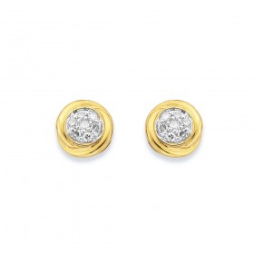 9ct+Diamond+Studs