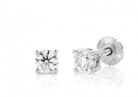 18ct-White-Gold-Screwback-Studs-Total-Diamond-Weight75ct on sale