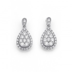 9ct+White+Gold%2C+Diamond+Earrings+Total+Diamond+Weight+%3D+.50ct