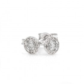 9ct-White-Gold-Diamond-Halo-Studs on sale