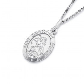 Sterling-Silver-16mm-St-Christopher-Pendant on sale
