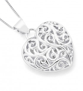 Filagree+Heart+Pendant+in+Sterling+Silver