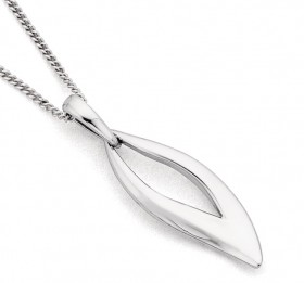 Leaf+Pendant+in+Sterling+Silver