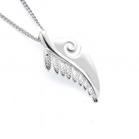 Sterling-Silver-Fern-and-Koru-Pendant on sale