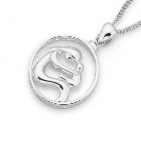 Mother+and+Child+Pendant+in+Sterling+Silver