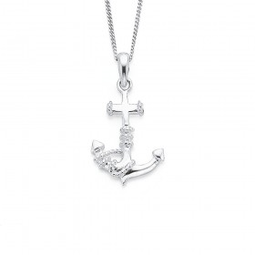 Sterling+Silver+Anchor+Pendant