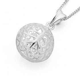 Filigree+Ball+Pendant+in+Sterling+Silver