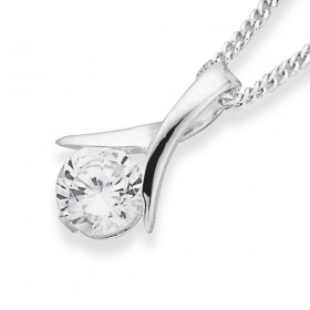 Cubic+Zirconia+Crossover+Bale+Pendant+in+Sterling+Silver