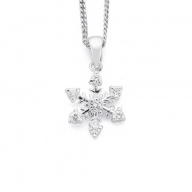 Cubic-Zirconia-Snowflake-Pendant-in-Sterling-Silver on sale