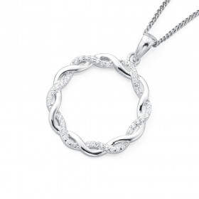 Cubic+Zirconia+Twisted+Wreath+Pendant+in+Cubic+Zirconia