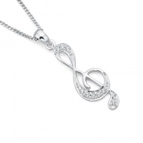 Cubic+Zirconia+Musical+Note+Pendant+in+Sterling+Silver