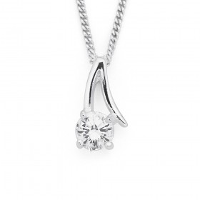 Sterling-Silver-Cubic-Zirconia-Pendant on sale