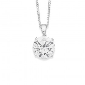 Cubic+Zirconia+Pendant+in+Sterling+Silver