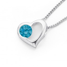 Blue+Cubic+Zirconia+Heart+Pendant+in+Sterling+Silver