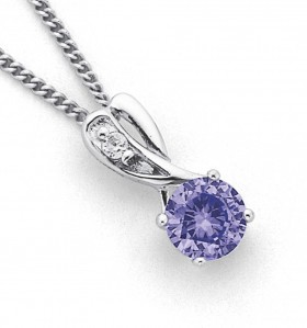 Sterling+Silver+Cubic+Zirconia+Pendant