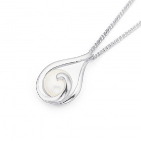 Sterling-Silver-FW-Pearl-Swirl-Pendant on sale