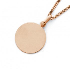 Engravable-Disc-Pendant-in-9ct-Rose-Gold on sale