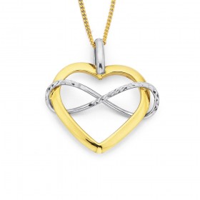 9ct+Infinity+Heart+Pendant