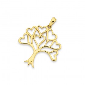 Tree+of+Life+with+Heart+Leaves+Pendant+in+9ct+Yellow+Gold