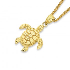 9ct+Turtle+Pendant