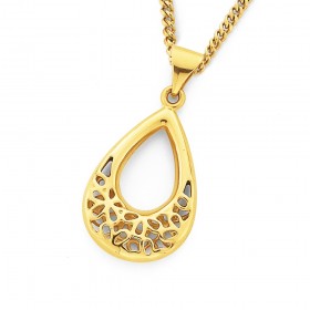 9ct+Filigree+Pendant