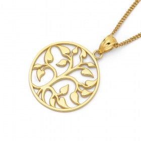 Tree-of-Life-Pendant-in-9ct-Yellow-Gold on sale