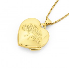 9ct+18mm+Tree+of+Life+Heart+Locket