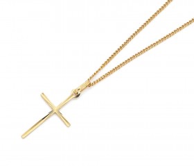 9ct-Diamond-Cut-Cross-Pendant on sale