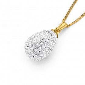 Crystal+Pendant+in+9ct+Yellow+Gold