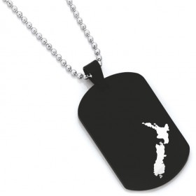 Chisel-Stainless-Steel-NZ-Map-Dog-Tag on sale