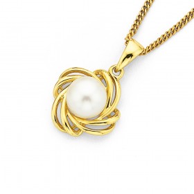 9ct+Freshwater+Pearl+Pendant