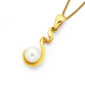 9ct+Freshwater+Pearl+Pendant