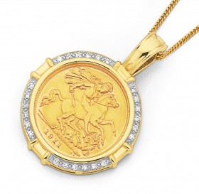 22ct-Half-Sovereign-in-9ct-Pendant on sale