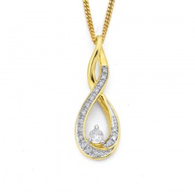 9ct%2C+Diamond+Pendant