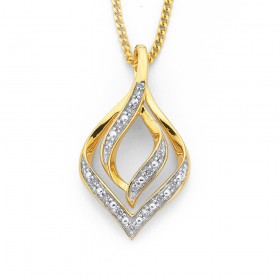 9ct%2C+Diamond+Teardrop+Pendant