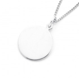 15mm+Round+Disc+Pendant+in+Sterling+Silver