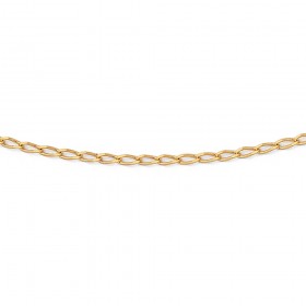 9ct+50cm+Fine+Oval+Belcher+Chain