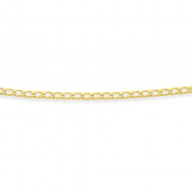 9ct+45cm+Solid+Curb+Chain