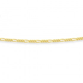 9ct+45cm+Solid+Figaro+3%2B1+Chain