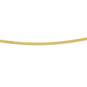 9ct+55cm+Diamond+Cut+Curb+Chain