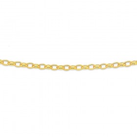 9ct+45cm+Oval+Belcher+Chain