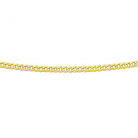 9ct+55cm+Solid+Curb+Chain