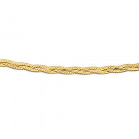 9ct+45cm+Woven+Herringbone+Chain