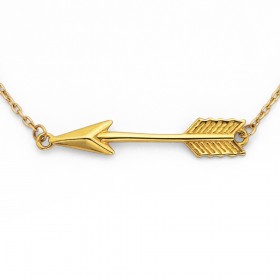 42-48cm-Arrow-Necklet-in-9ct-Yellow-Gold on sale