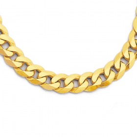 9ct-55cm-Bevelled-Cuban-Link-Chain on sale