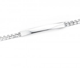 Sterling+Silver+19cm+Slim+ID+Gent%26%23039%3Bs+Bracelet