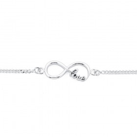 Sterling+Silver+Infinity+%26%23039%3BLove%26%23039%3B+Bracelet