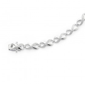 Sterling-Silver-Cubic-Zirconia-Infinity-Bracelet on sale